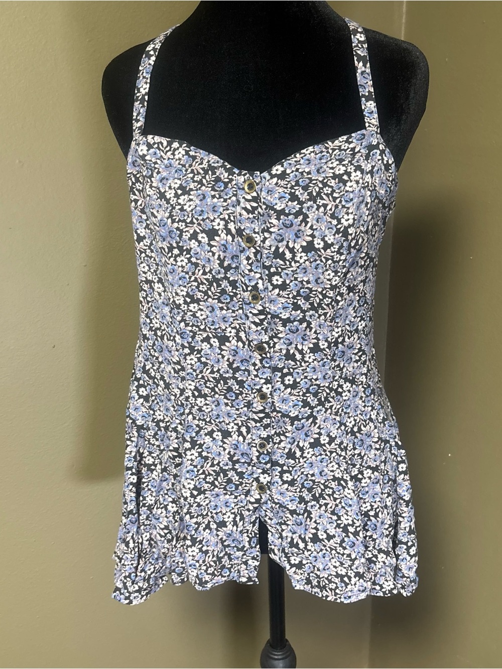 Free People Floral Button-Front Cami size Women’s Medium